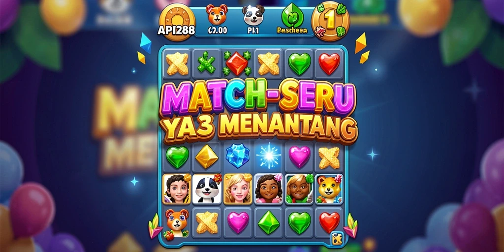 Tampilan menarik gameplay seru dari API288 dengan tantangan Match-3.