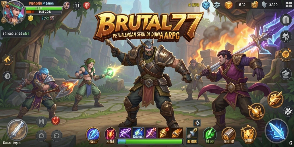 Tampilan menakjubkan dari gameplay ARPG BRUTAL77.