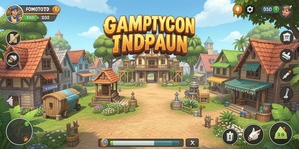 Tampilan gameplay FOMOTOTO yang menunjukkan keseruan membangun bisnis.