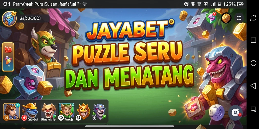Screenshot dari gameplay JAYABET menampilkan tantangan Puzzle yang menarik.