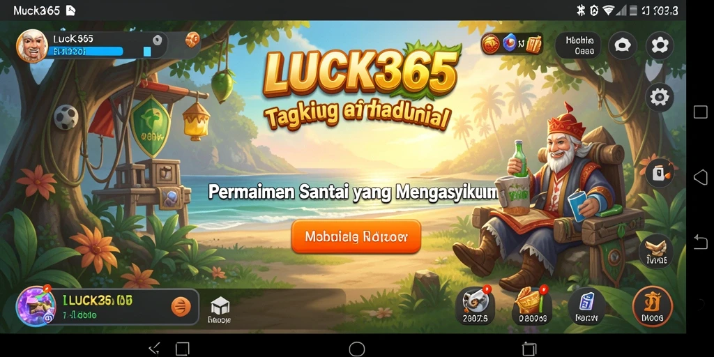 Screenshot utama menunjukkan gameplay santai LUCK365 yang menyenangkan.