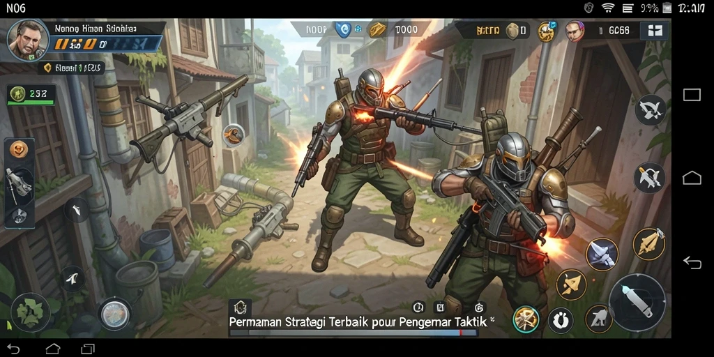 Screenshot N06 menunjukkan aksi pertempuran strategis yang mendebarkan.