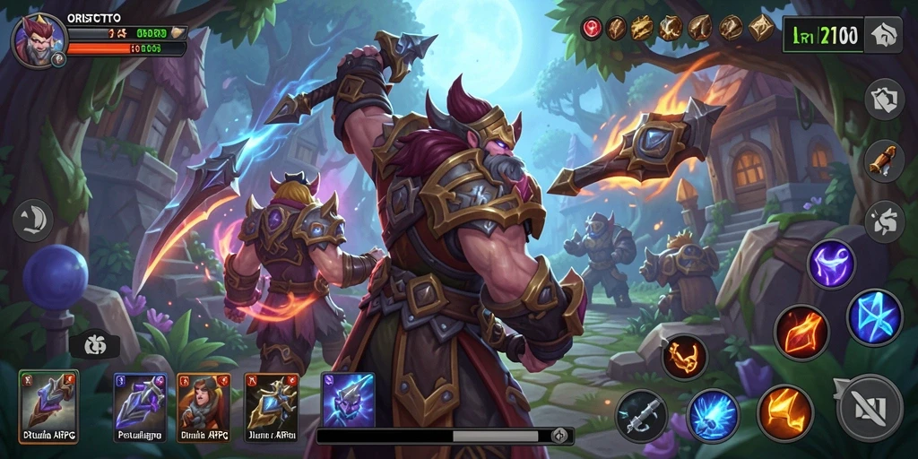 Screenshot ORISTOTO menampilkan aksi pertarungan yang intens di dunia ARPG.