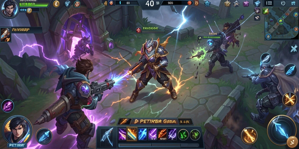 Gameplay seru PETIRRP dengan pertempuran tim yang dinamis.